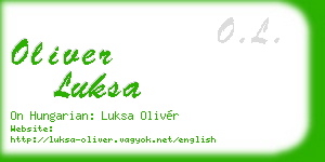 oliver luksa business card